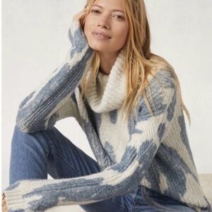 Anthropologie Pilcro Spotted Turtleneck Sweater Size S.